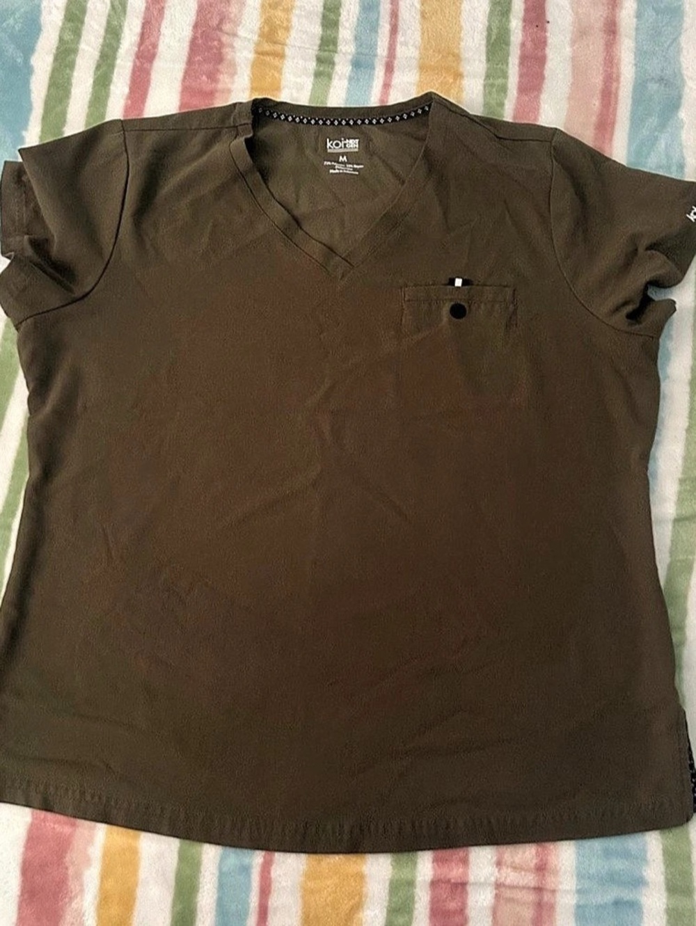 koi Next Gen Ready to Work Scrub Top Brown Size Medium